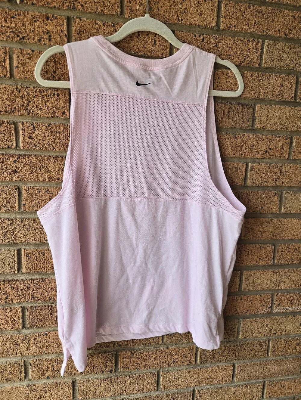 Nike Dri-Fit Pink Graphic Mesh Back Workout Tank Top Sz XL